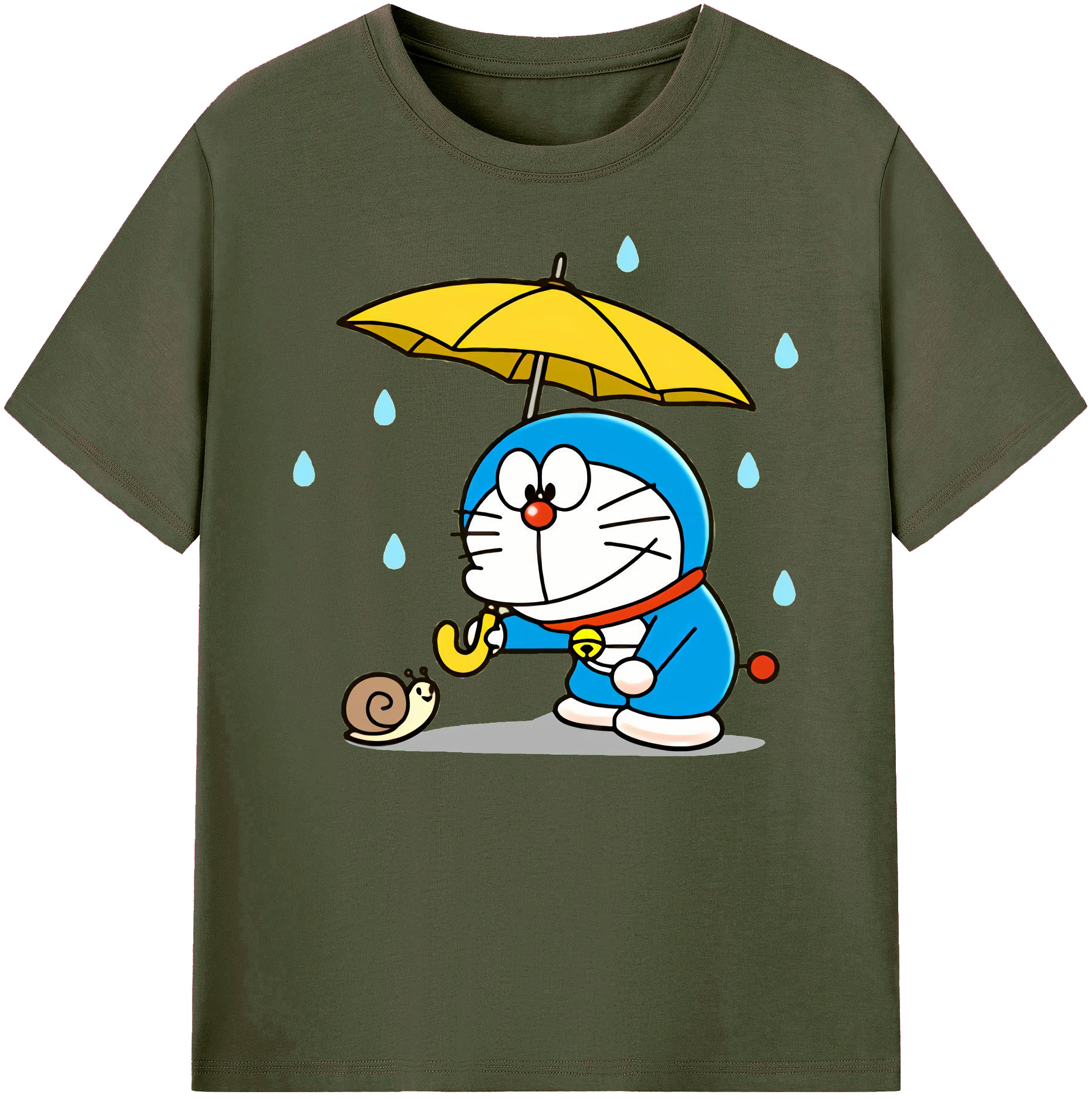 （画像用） ドラえもん Doraemon 綿100％ メンズ半袖Tシャツ｜肌触りやわらか＆通気性